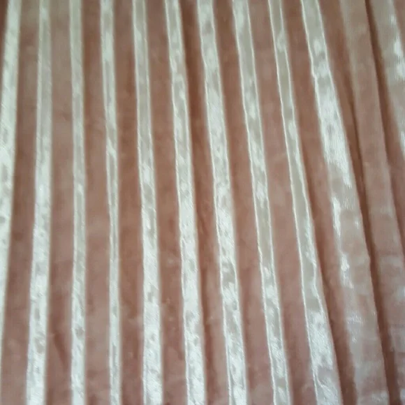 A New Day Pink Crushed Velvet Pleated Midi Skirt — Size M - Picture 3 of 5